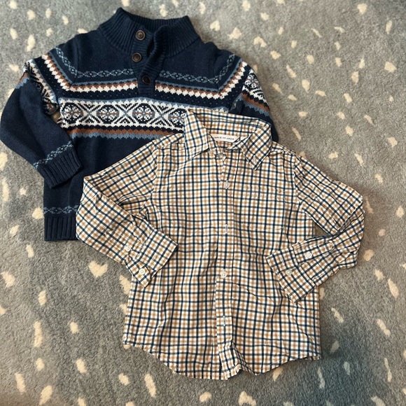 JANIE & JACK bundle boys sweater and button down. Sz 3T. EUC - Picture 1 of 3
